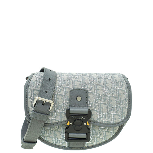 Christian Dior Metallic Grey Oblique Mini Gallop Bag Rovelle Bags