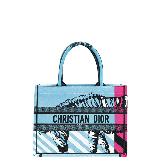 Christian Dior Bicolor Book Tote D-Jungle Pop Embroidery Medium Bag Rovelle Bags