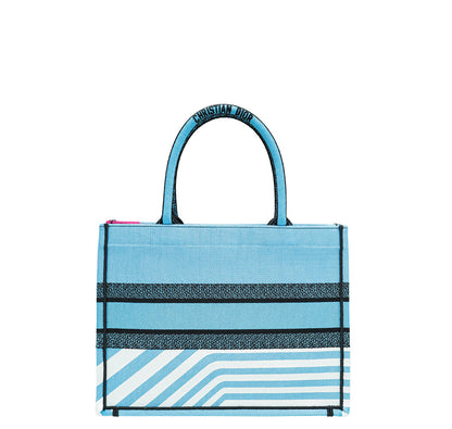 Christian Dior Bicolor Book Tote D-Jungle Pop Embroidery Medium Bag Rovelle Bags