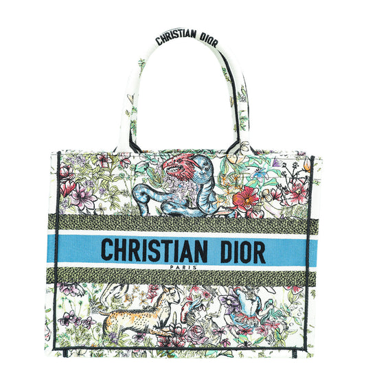 Christian Dior Multicolor Book Tote Latte D-Constellation Embroidery Medium Bag Rovelle Bags