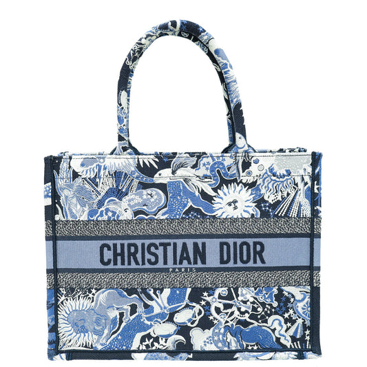 Christian Dior Blue Book Tote Toile De Jouy Soleil Embroidery Medium Bag Rovelle Bags