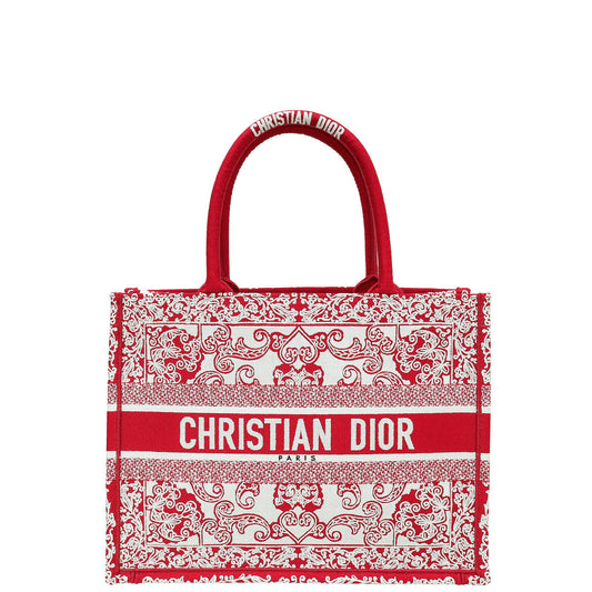 Christian Dior Bicolor Book Tote Dior Bandana Embroidery Medium Bag Rovelle Bags