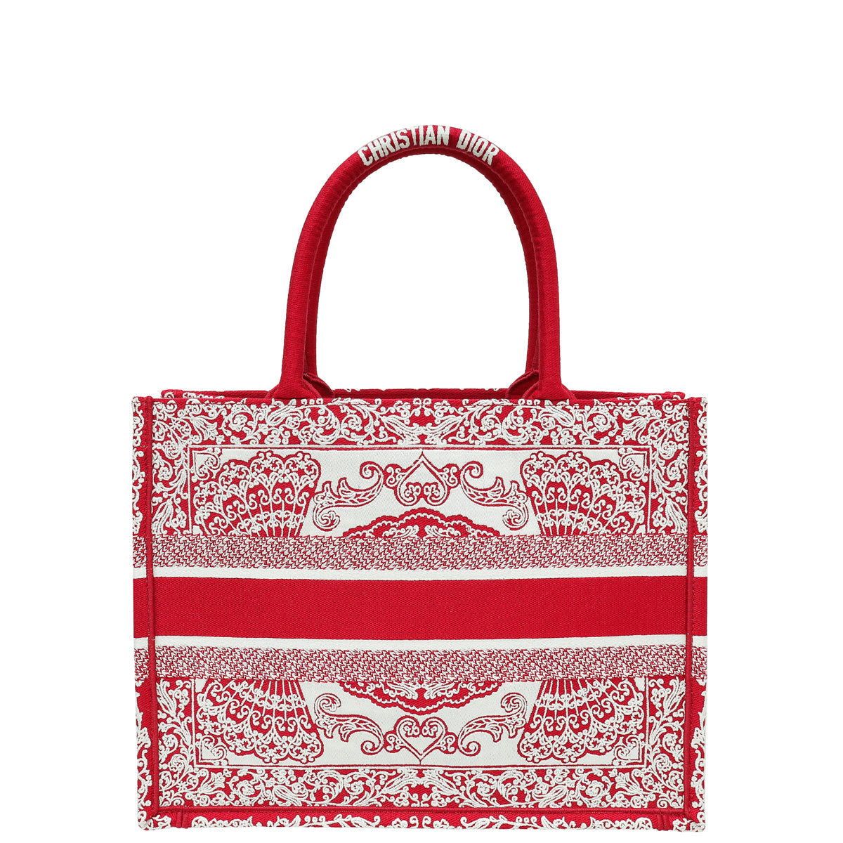 Christian Dior Bicolor Book Tote Dior Bandana Embroidery Medium Bag Rovelle Bags