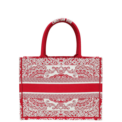 Christian Dior Bicolor Book Tote Dior Bandana Embroidery Medium Bag Rovelle Bags
