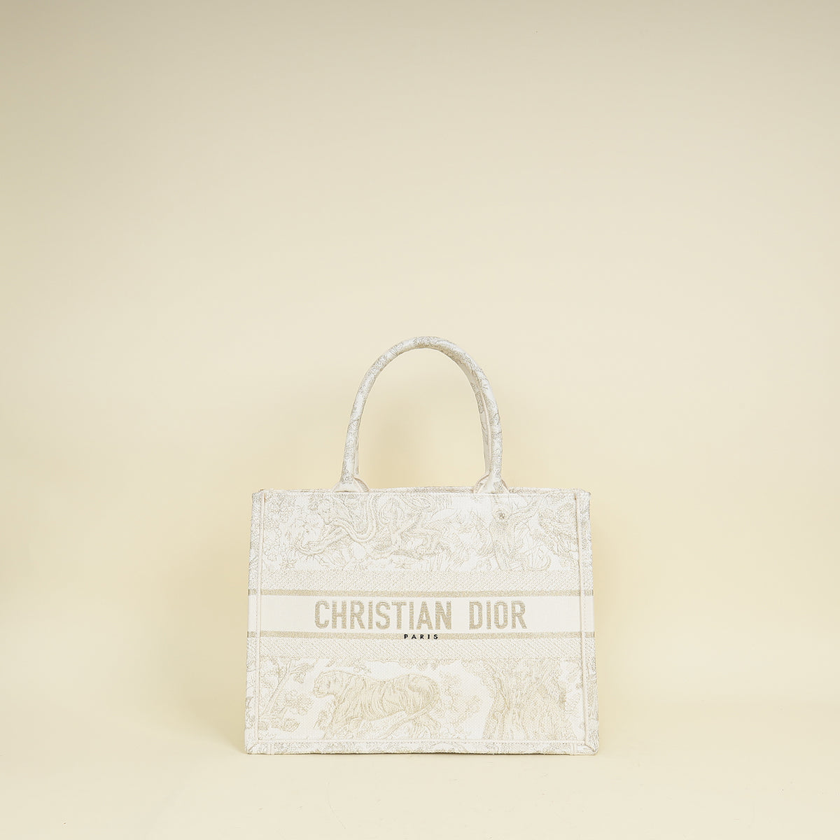 Christian Dior Bicolor Toile De Jouy Book Tote Medium Bag With Mu Initials Rovelle Bags
