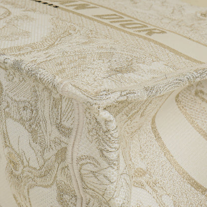 Christian Dior Bicolor Toile De Jouy Book Tote Medium Bag With Mu Initials Rovelle Bags
