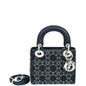 Christian Dior Black Satin Strass Cannage Lady Dior Mini Bag Rovelle Bags