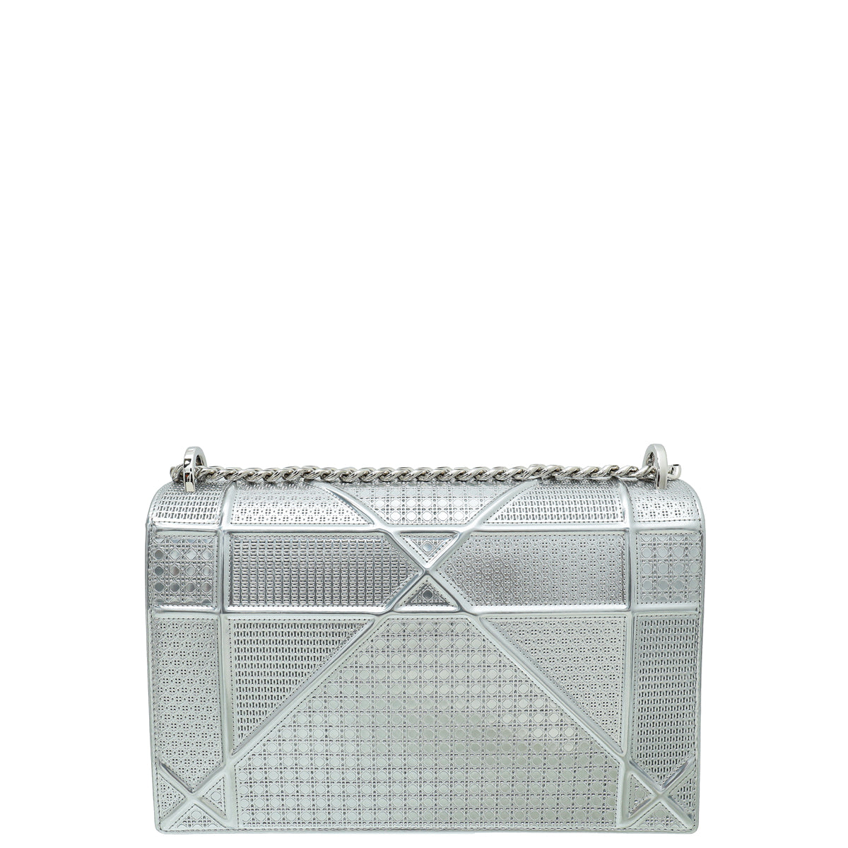 Christian Dior Silver Diorama Micro Cannage Large Bag Rovelle Bags