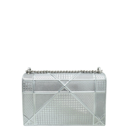 Christian Dior Silver Diorama Micro Cannage Large Bag Rovelle Bags
