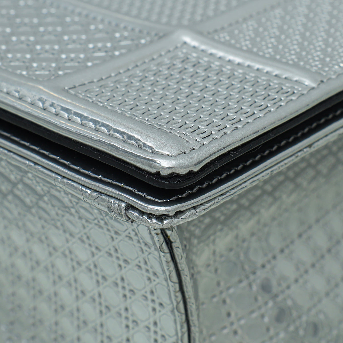 Christian Dior Silver Diorama Micro Cannage Large Bag Rovelle Bags