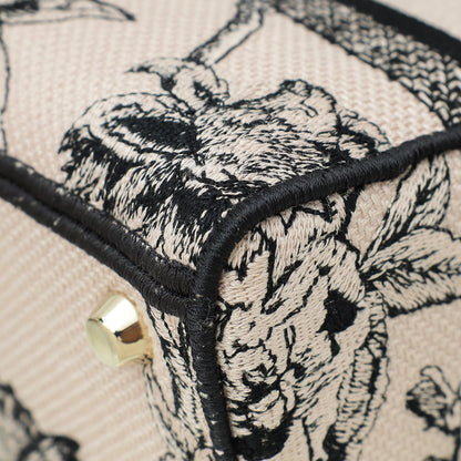 Christian Dior Powder Pink D-Lite Jardin Botanique Embroidery Medium Bag Rovelle Bags