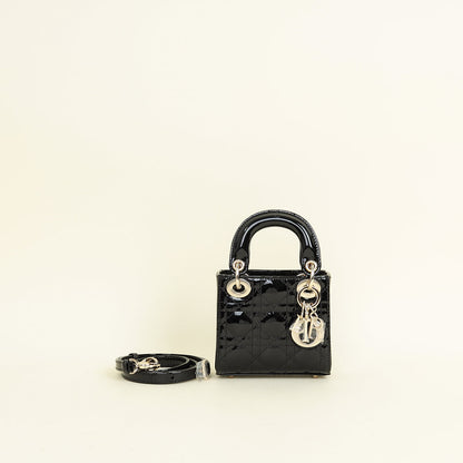 Christian Dior Black Lady Dior Micro Bag Rovelle Bags