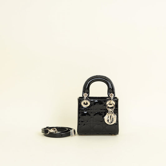 Christian Dior Black Lady Dior Micro Bag Rovelle Bags