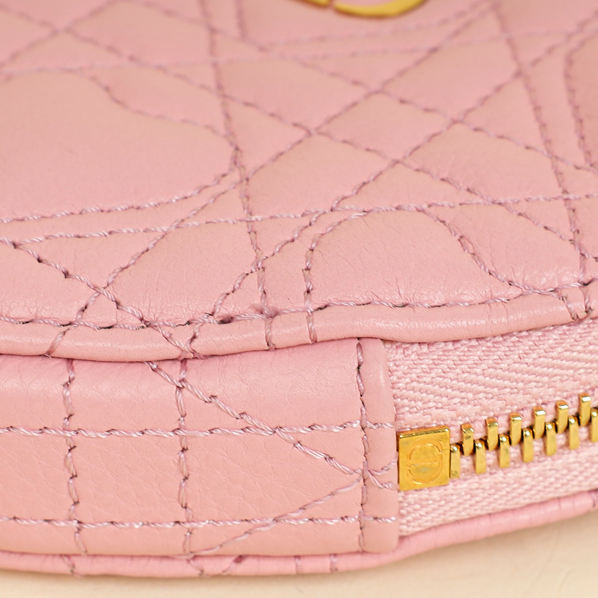 Christian Dior Pale Pink Dioramour Dior Caro Heart Pouch With Chain Rovelle Bags