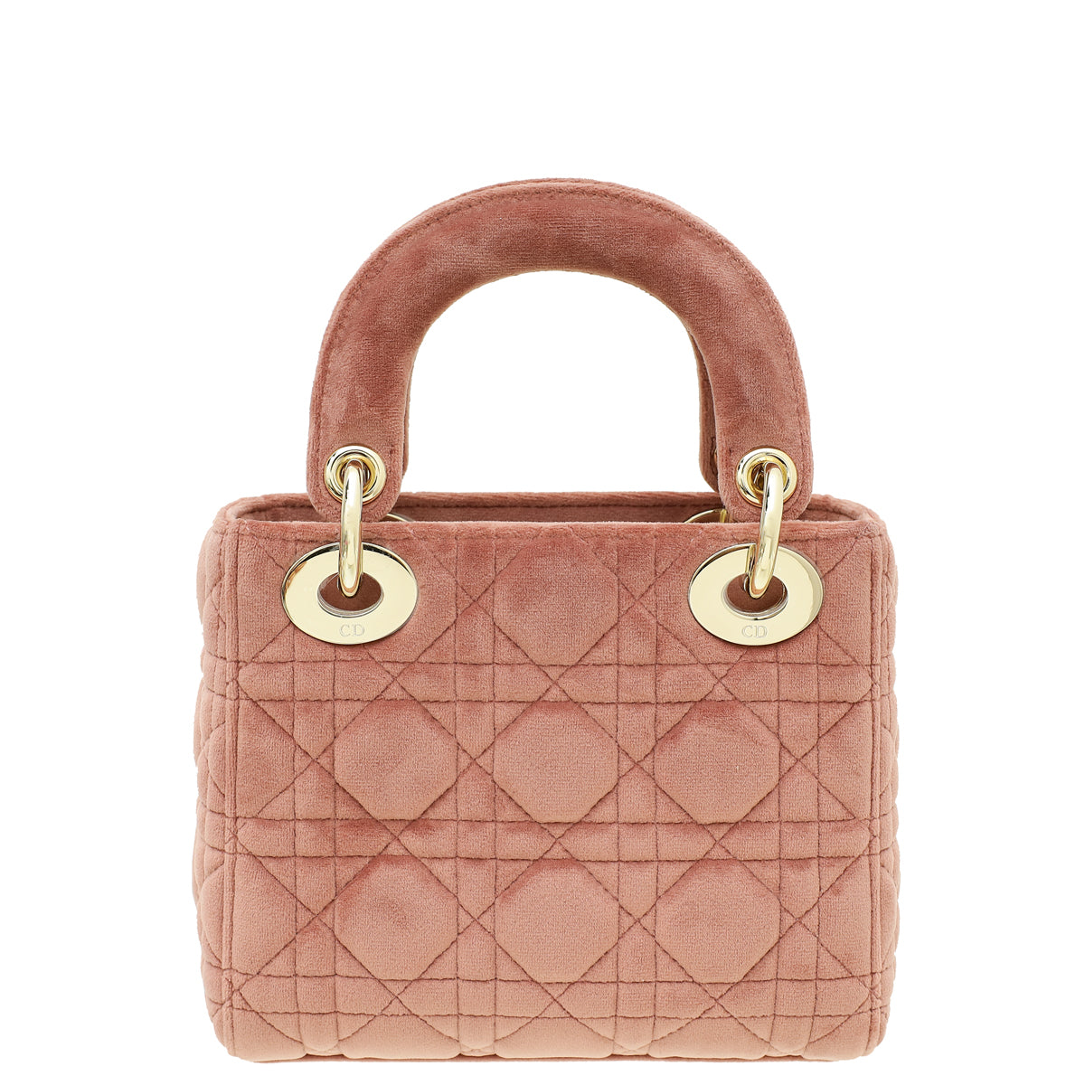 Christian Dior Pink Velvet Lady Dior Mini Chain Bag Rovelle Bags