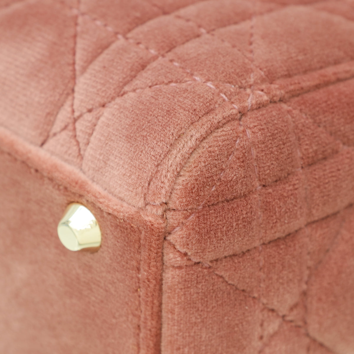 Christian Dior Pink Velvet Lady Dior Mini Chain Bag Rovelle Bags