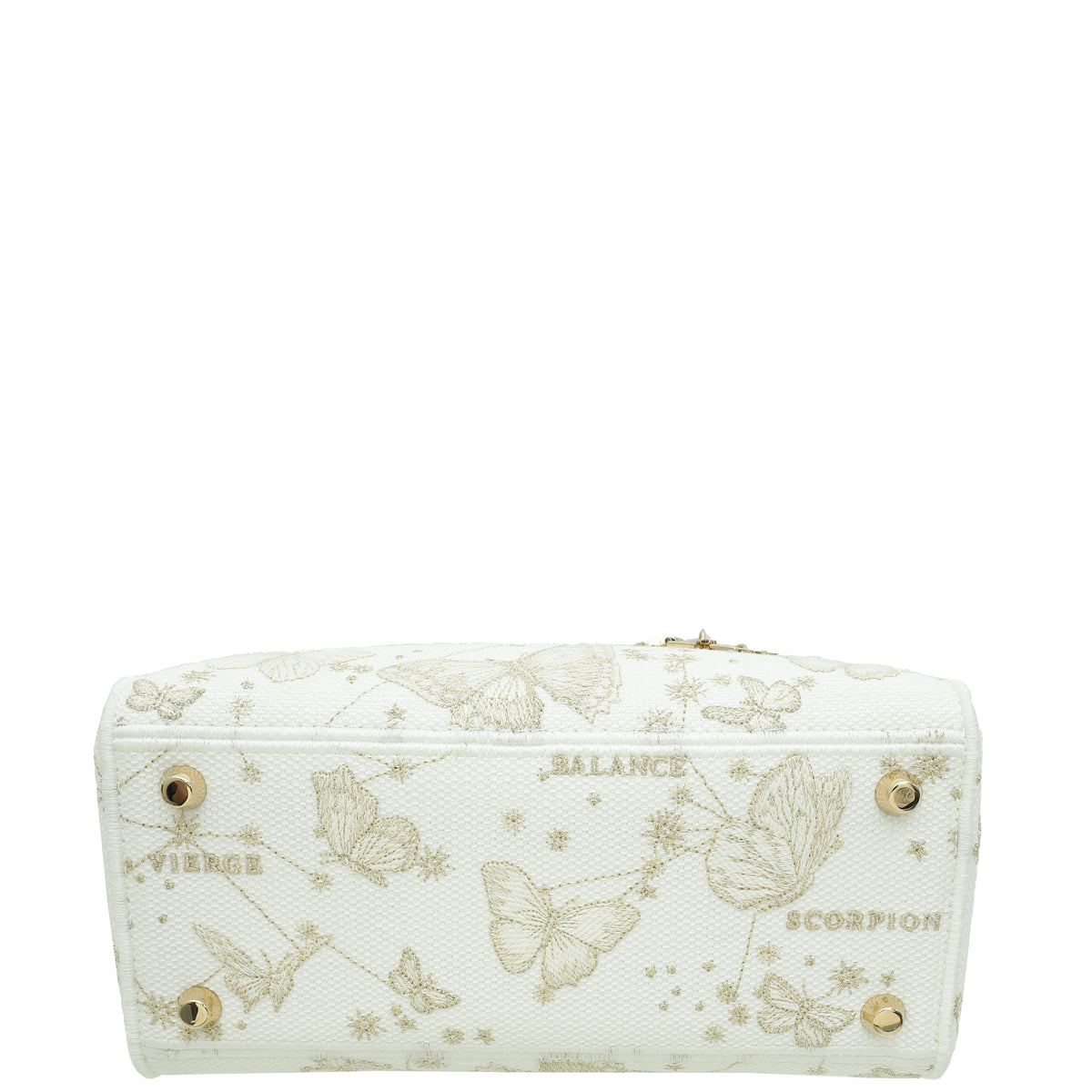 Christian Dior Bicolor Lady D-Lite Medium Butterfly Zodiac Embroidery Bag Rovelle Bags