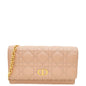 Christian Dior Rose De Vents Caro Pouch With Chain Rovelle Bags