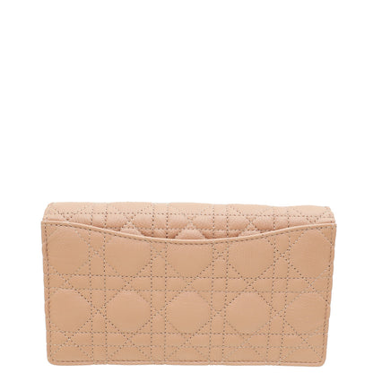 Christian Dior Rose De Vents Caro Pouch With Chain Rovelle Bags