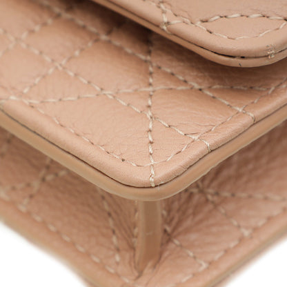 Christian Dior Rose De Vents Caro Pouch With Chain Rovelle Bags