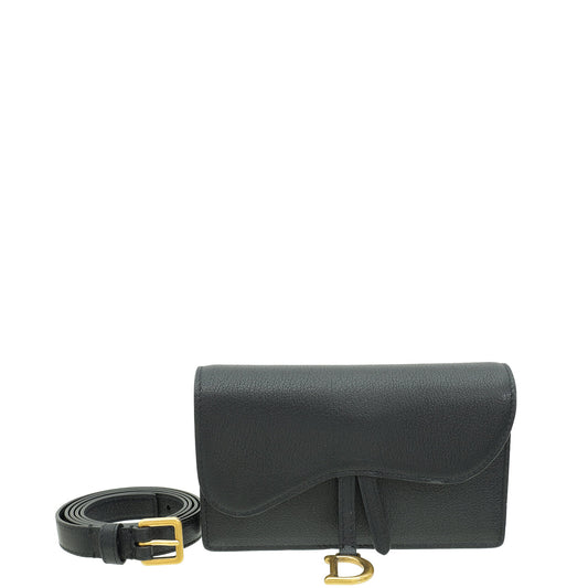 Christian Dior Black Saddle Belt Pouch Rovelle Bags