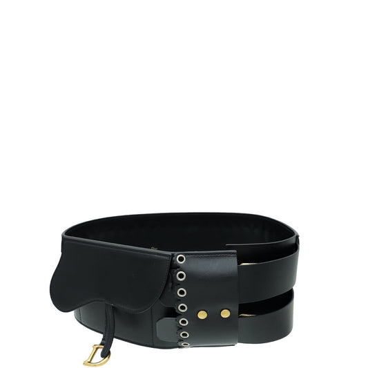 Christian Dior Black Saddle Wide Belt Bag Rovelle Bags