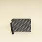Christian Dior Navy Blue Oblique A5 Zipped Pouch Rovelle Bags