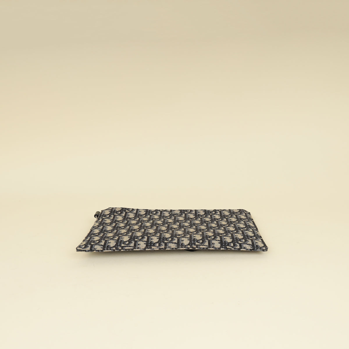 Christian Dior Navy Blue Oblique A5 Zipped Pouch Rovelle Bags