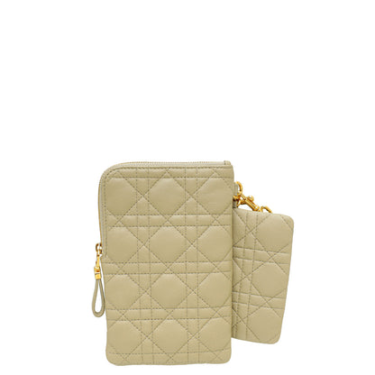 Christian Dior Beige Cannage Caro Multifunctional Pouch Rovelle Bags