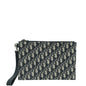 Christian Dior Navy Blue Oblique Jacquard A5 Pouch Rovelle Bags