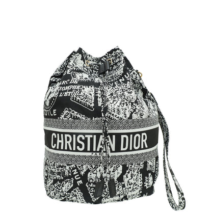 Christian Dior Bicolor Plan De Paris Motif Diortravel Pouch Rovelle Bags