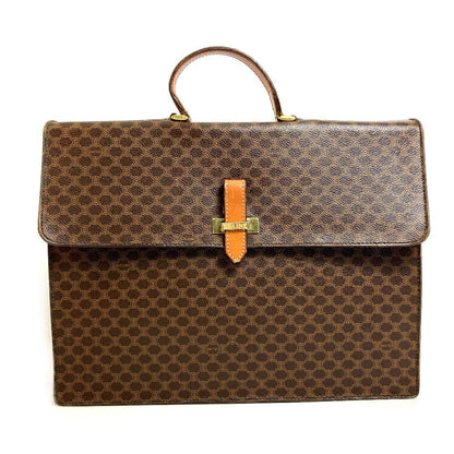 CELINE Business bag PVC / Leather Brown Macadam unisex(Unisex)
