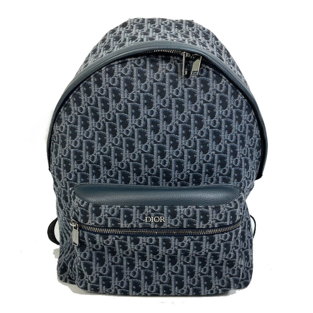 Dior Backpack Canvas / leather Navy Trotter Oblique Backpack mens Rovelle Bags