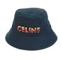 CELINE hat 2AUO1968P cotton/sequins black Embroidered gradient sequin Bucket Women M