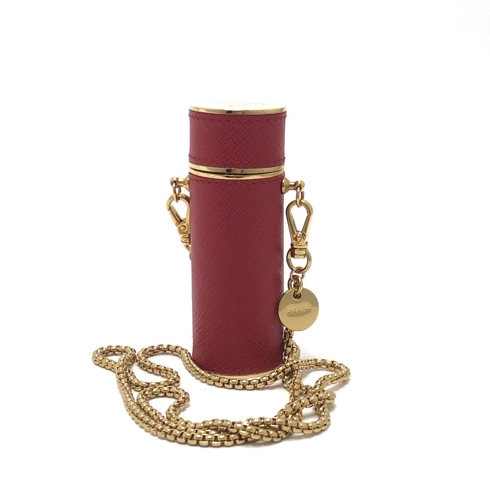 Prada Accessory Case Saffiano Leather Red Lip Case Women Rovelle Bags