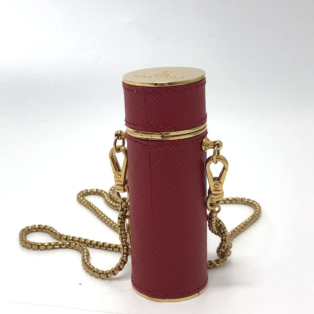 Prada Accessory Case Saffiano Leather Red Lip Case Women Rovelle Bags