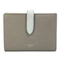 CELINE Trifold wallet 10B643BRU.10PI leather Gray x light blue By color Medium strap wallet Women