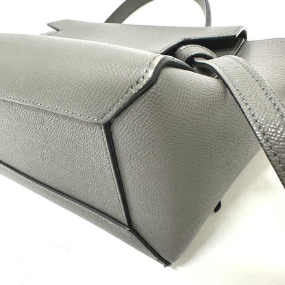 CELINE Handbag 189153 leather gray logo Belt bag micro Women