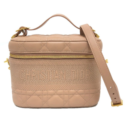Dior Handbag Lambskin, Canvas pink Dior Travel Small Vanity Vanity Bag Women Rovelle Bags