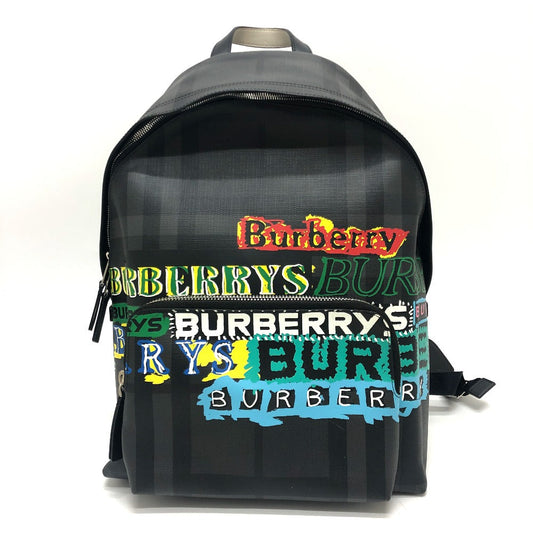 BURBERRY Backpack PVC gray graphic Women