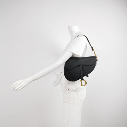 Dior Saddle 2020 Medium Grained Calfskin Leather Bag Black Rovelle Bags