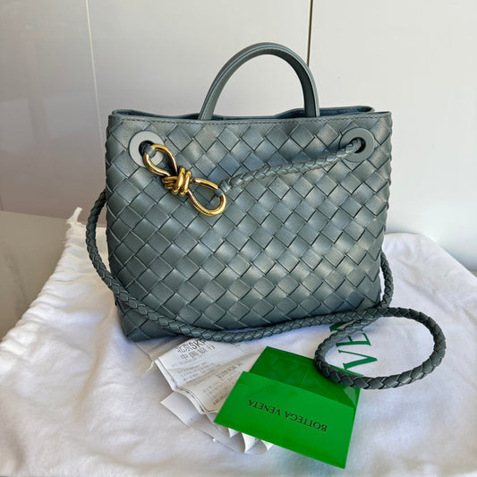 Bottega Veneta Small Andiamo Slate Dark Grey Handbag