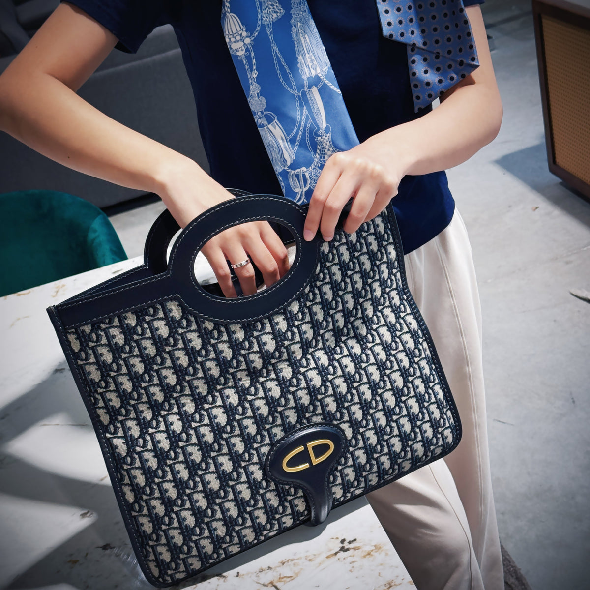 Christian Dior Oblique Fold Over Clutch Tws Rovelle Bags