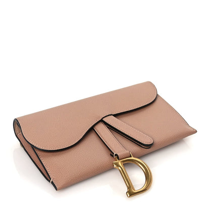 Christian Dior Grained Calfskin Saddle Clutch Fard Rovelle Bags