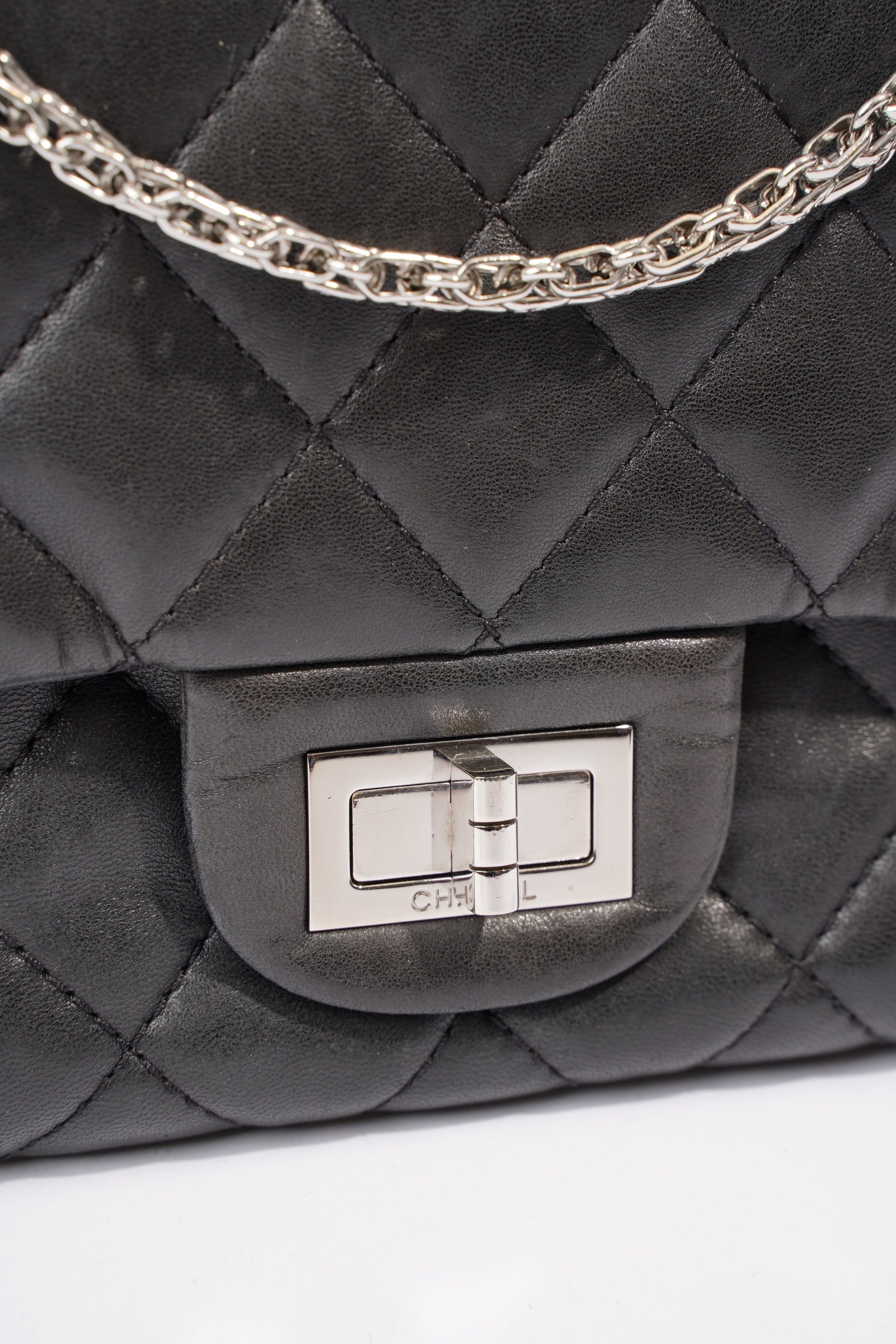 Chanel 2 55 Reissue Flap Black Calfskin Leather Rovelle Bags