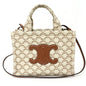 CELINE Tote Bag U-GA-0293 canvas beige Small Cabas Thais Triomphe Canvas Tote Bag