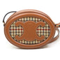 CELINE Shoulder Bag 10I702EQH.14ML leather Brown Crossbody Oval Purse Cuir