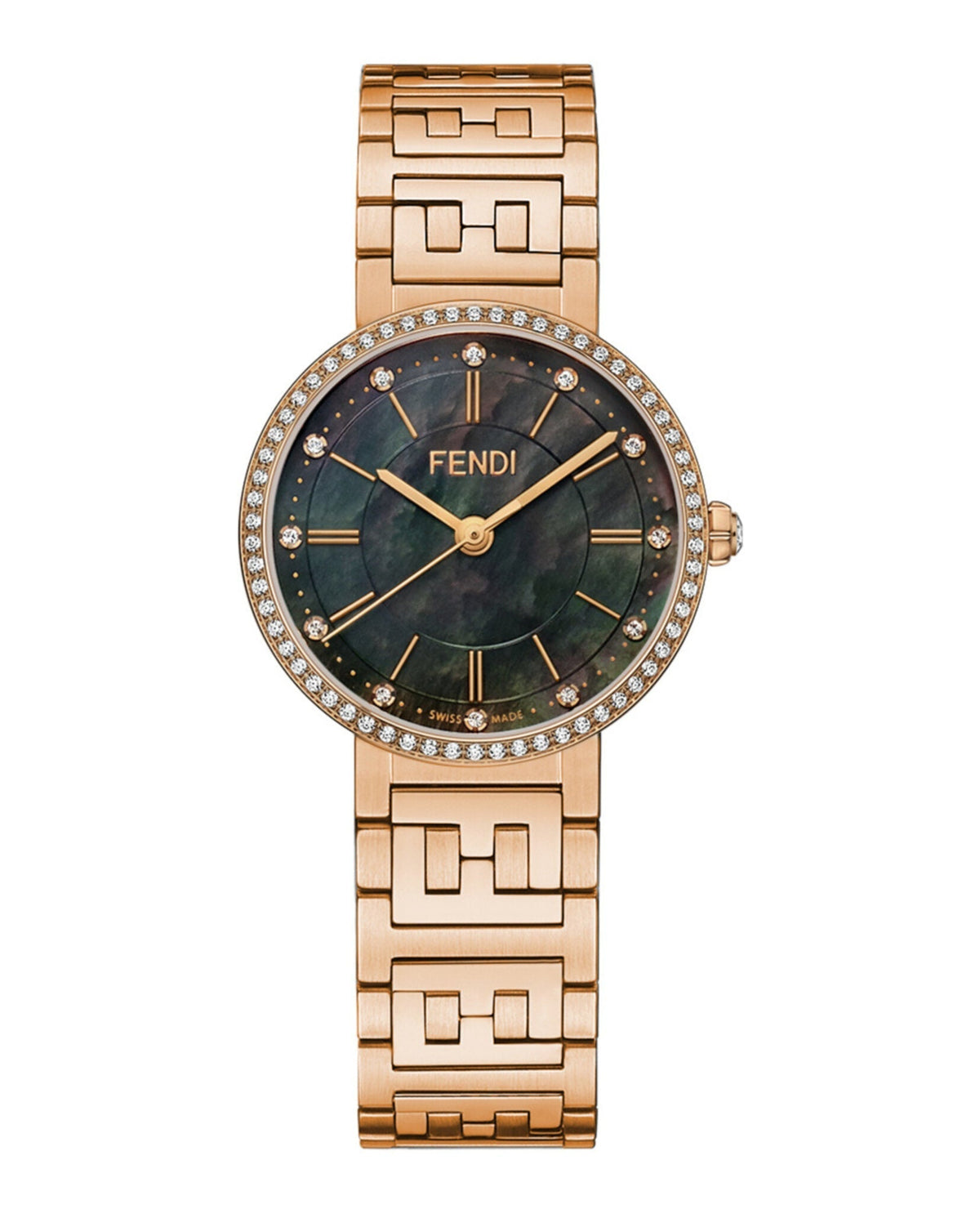 Fendi Womens Rose Gold 29mm Bracelet Fashion Watch Rovelle Bags