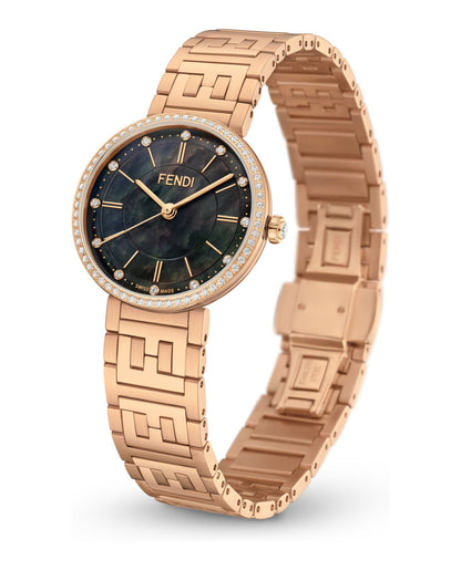 Fendi Womens Rose Gold 29mm Bracelet Fashion Watch Rovelle Bags