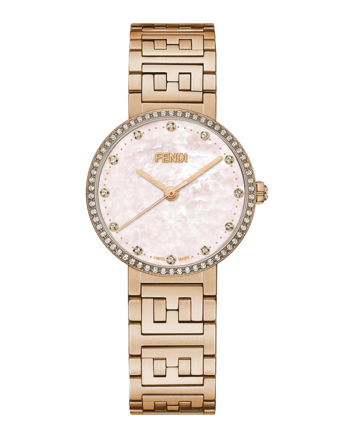 Fendi Womens Rose Gold 29mm Bracelet Fashion Watch Rovelle Bags